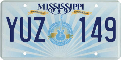 MS license plate YUZ149