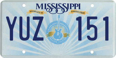 MS license plate YUZ151