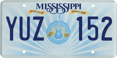 MS license plate YUZ152