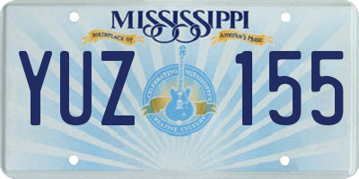 MS license plate YUZ155