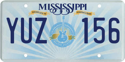 MS license plate YUZ156