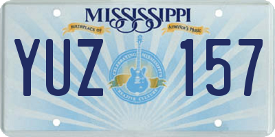 MS license plate YUZ157