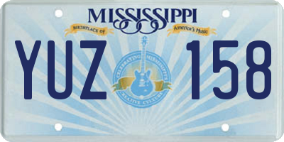 MS license plate YUZ158