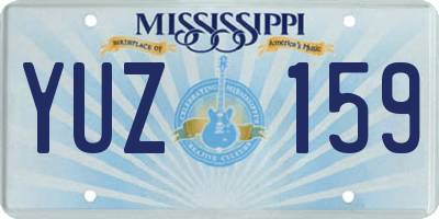 MS license plate YUZ159