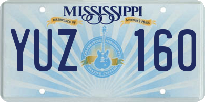 MS license plate YUZ160