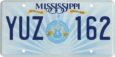 MS license plate YUZ162