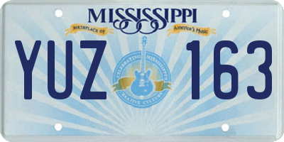 MS license plate YUZ163