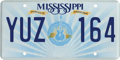 MS license plate YUZ164