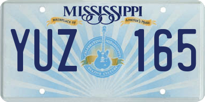 MS license plate YUZ165