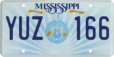 MS license plate YUZ166