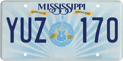 MS license plate YUZ170