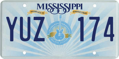 MS license plate YUZ174