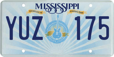 MS license plate YUZ175