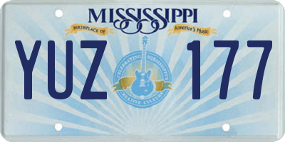 MS license plate YUZ177
