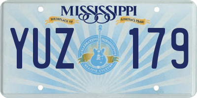 MS license plate YUZ179