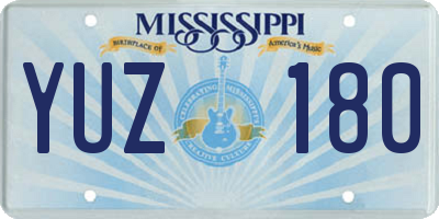 MS license plate YUZ180