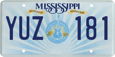 MS license plate YUZ181