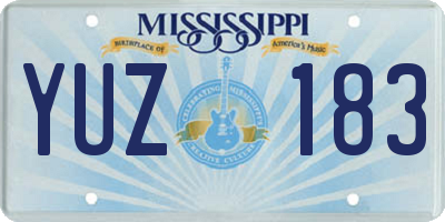 MS license plate YUZ183
