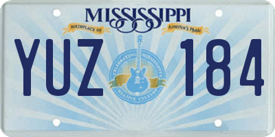 MS license plate YUZ184