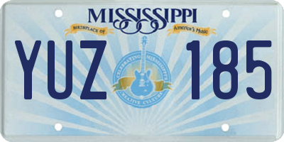 MS license plate YUZ185