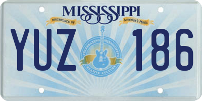 MS license plate YUZ186