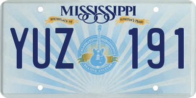 MS license plate YUZ191