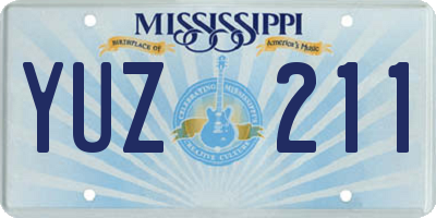 MS license plate YUZ211