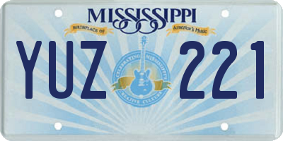 MS license plate YUZ221