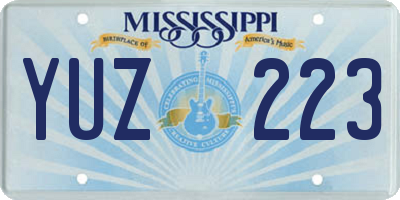 MS license plate YUZ223
