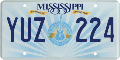 MS license plate YUZ224