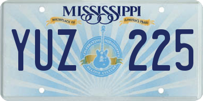 MS license plate YUZ225