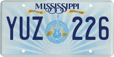 MS license plate YUZ226