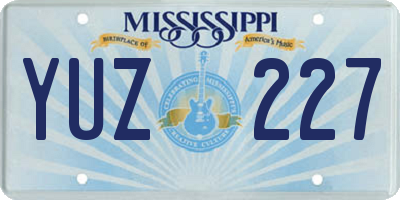 MS license plate YUZ227