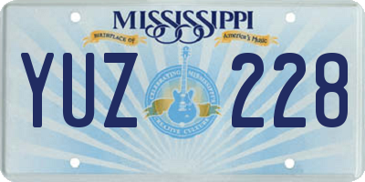 MS license plate YUZ228