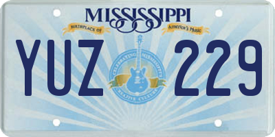 MS license plate YUZ229
