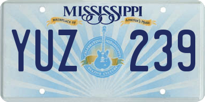 MS license plate YUZ239