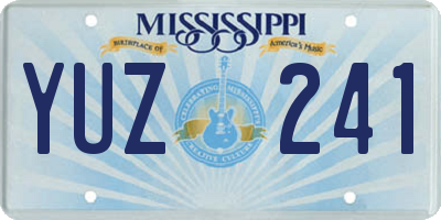 MS license plate YUZ241
