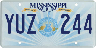 MS license plate YUZ244