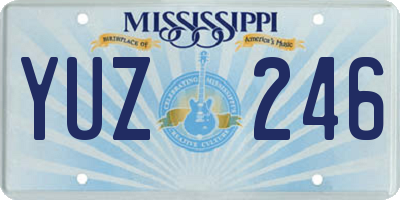MS license plate YUZ246