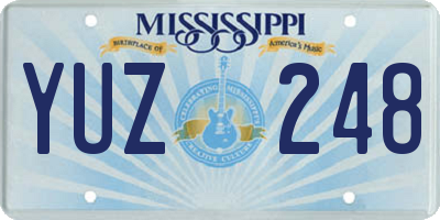 MS license plate YUZ248