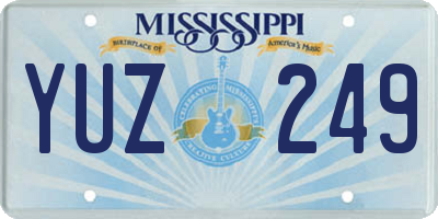 MS license plate YUZ249