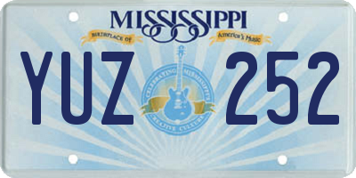MS license plate YUZ252