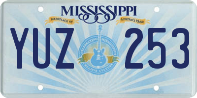 MS license plate YUZ253
