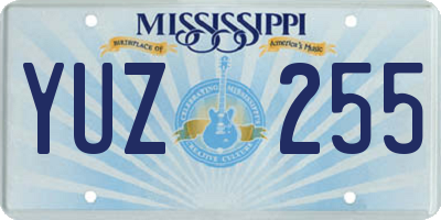 MS license plate YUZ255