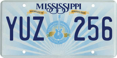 MS license plate YUZ256