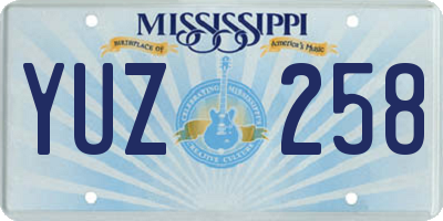 MS license plate YUZ258