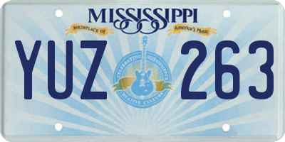 MS license plate YUZ263
