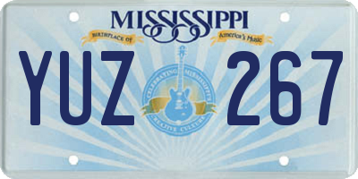 MS license plate YUZ267