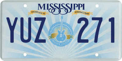 MS license plate YUZ271