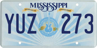 MS license plate YUZ273